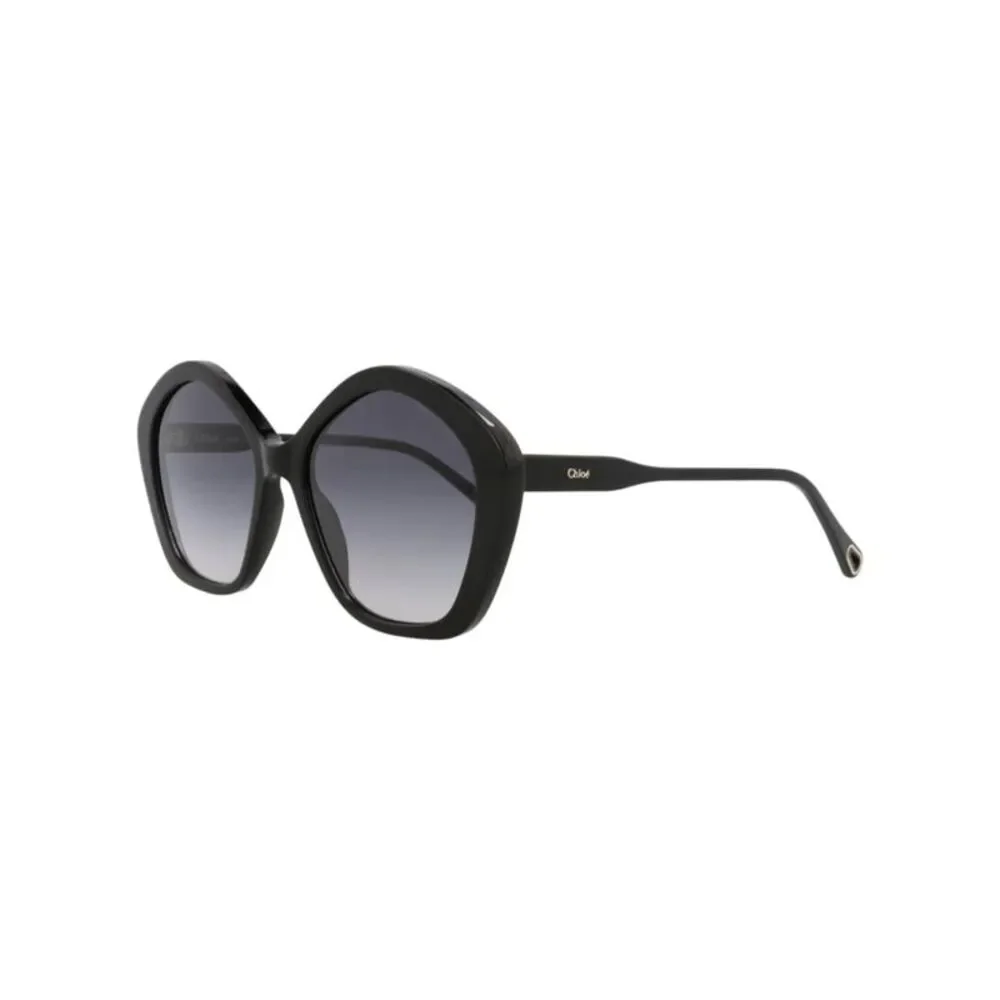 Chloé Round-Frame Bio Acetate Sunglasses Black Womens